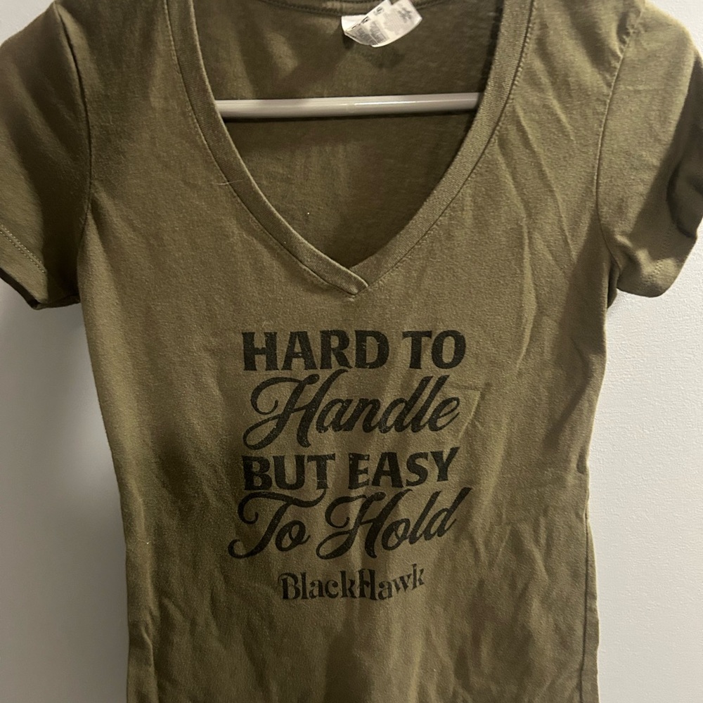 Black Hawk Olive Green Women's V-Neck T-Shirt